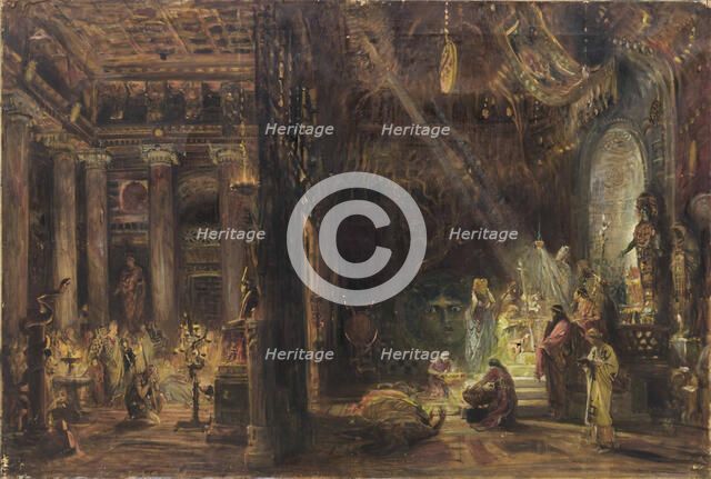 Stage design for the opera Nerone by Arrigo Boito, 1924. Creator: Pogliaghi, Lodovico (1857-1950).