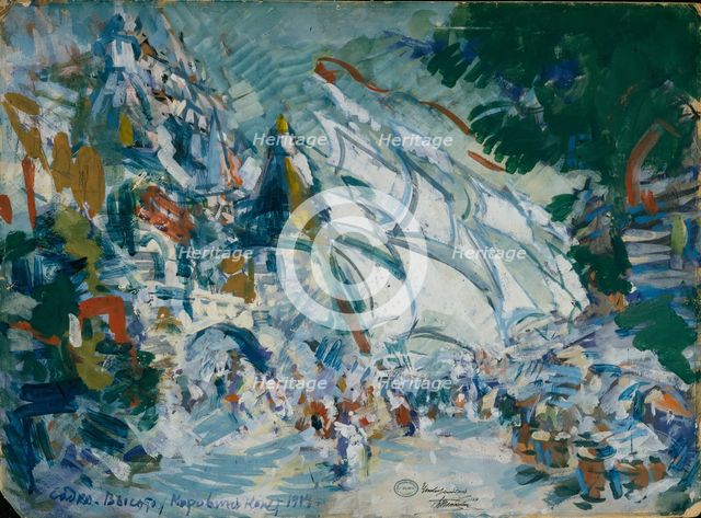 Stage design for the opera Sadko by N. Rimsky-Korsakov, 1906. Artist: Korovin, Konstantin Alexeyevich (1861-1939)