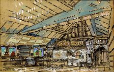 Stage design for the opera Sadko by Nikolai Rimsky-Korsakov, Novgorod, Russia, 1917. Artist: Konstantin Korovin