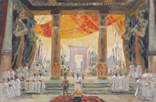 Stage design for the opera Salammbô by Modest Mussorgsky