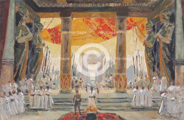 Stage design for the opera Salammbô by Modest Mussorgsky.