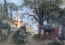 Stage design for the opera Pagliacci by R. Leoncavallo, 1936. Creator: Rota, Vittorio (1864-?)