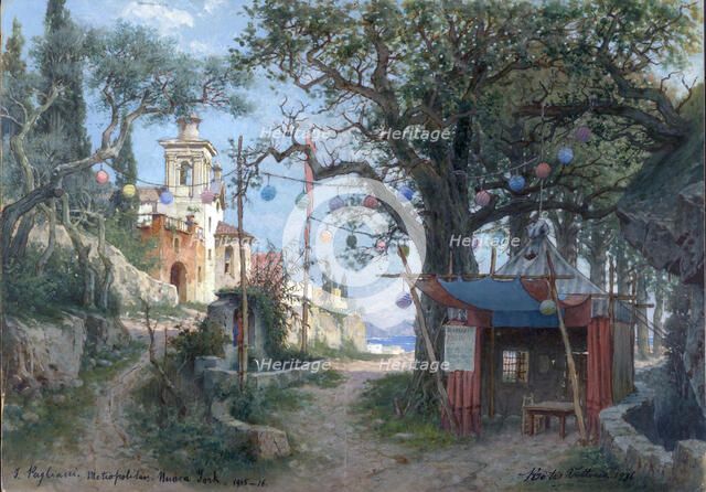 Stage design for the opera Pagliacci by R. Leoncavallo, 1936. Creator: Rota, Vittorio (1864-?).