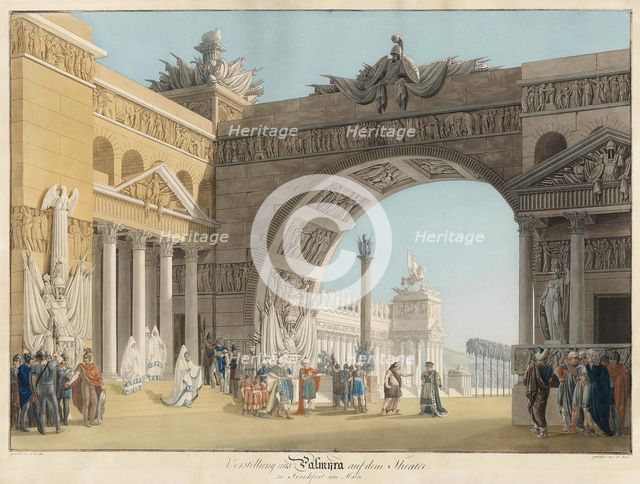 Stage design for the opera Palmira, regina di Persia by Antonio Salieri. Artist: Radl, Anton (1774-1852)