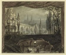 Stage design for the opera Roméo et Juliette by Ch. Gounod, ca 1866. Creator: Chaperon, Philippe (1823-1906)