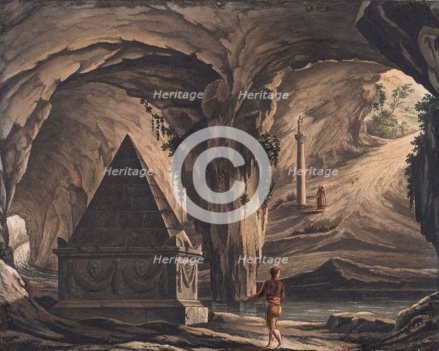Stage design for the opera Roméo et Juliette by Ch. Gounod. Creator: Magnani, Girolamo (1815-1889).