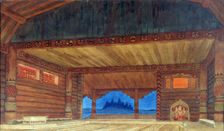 Stage design for the opera Ruslan and Lyudmila by M. Glinka, 1913. Artist: Bilibin, Ivan Yakovlevich (1876-1942)