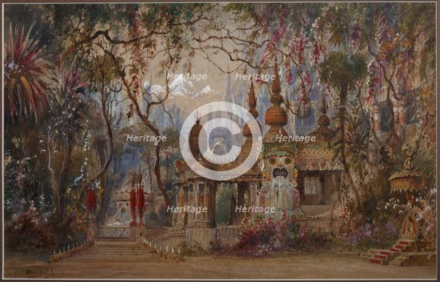 Stage design for the opera Ruslan and Lyudmila by M. Glinka.