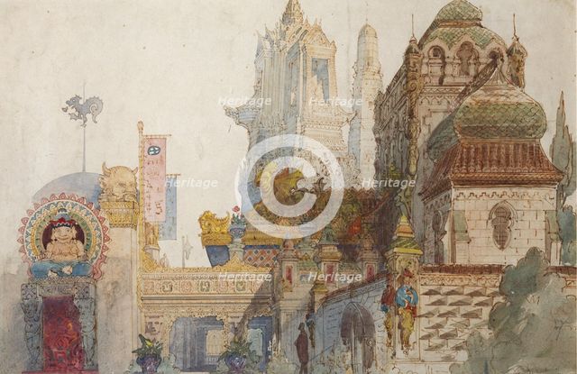 Stage design for the opera Ruslan and Lyudmila by M. Glinka. Artist: Hartmann, Viktor Alexandrovich (1834-1873)