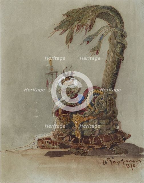 Stage design for the opera Ruslan and Lyudmila by M. Glinka. Artist: Hartmann, Viktor Alexandrovich (1834-1873)