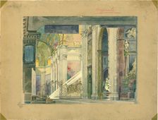 Stage design for the opera Tosca by Giacomo Puccini, 1899. Creator: Hohenstein, Adolfo (1854-1928)