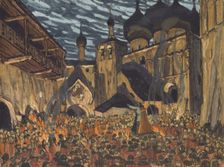 Stage design for the opera The Maid of Pskov by N. Rimsky-Korsakov. Artist: Golovin, Alexander Yakovlevich (1863-1930)