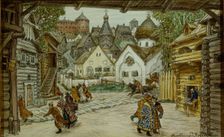 Stage design for the opera The Oprichnik (The Guardsman) by Pyotr Tchaikovsky, 1911. Artist: Vasnetsov, Appolinari Mikhaylovich (1856-1933)