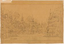 Stage design for the opera The Oprichnik (The Guardsman) by Pyotr Tchaikovsky, 1874