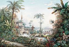Stage design for the opera "The Abduction from the Seraglio" by Wolfgang Amadeus Mozart, 1842. Creator: Roller, Andreas Leonhard (1805-1891)