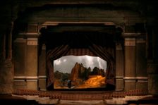 Stage design for the opera The Rheingold by R. Wagner at the Festival Theatre in Bayreuth, 1903