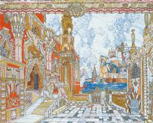 Stage design for the opera The Tale of Tsar Saltan by N. Rimsky-Korsakov, 1907