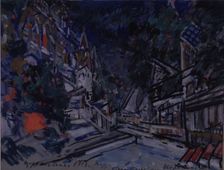 Stage design for the opera The Tale of Tsar Saltan by N. Rimsky-Korsakov, 1913. Artist: Korovin, Konstantin Alexeyevich (1861-1939)
