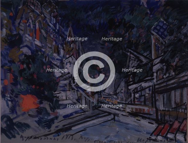 Stage design for the opera The Tale of Tsar Saltan by N. Rimsky-Korsakov, 1913. Artist: Korovin, Konstantin Alexeyevich (1861-1939)