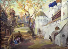 Stage design for the opera The Tsar's Bride by N. Rimsky-Korsakov, 1931. Creator: Fyodor Fyodorovsky