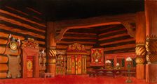 Stage design for the opera The Tsar's Bride by N. Rimsky-Korsakov, 1930