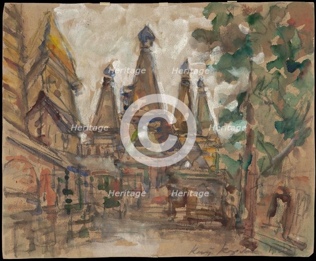 Stage design for the opera The Tsar's Bride by N. Rimsky-Korsakov.