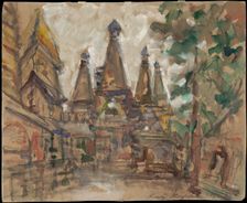 Stage design for the opera The Tsar's Bride by N. Rimsky-Korsakov