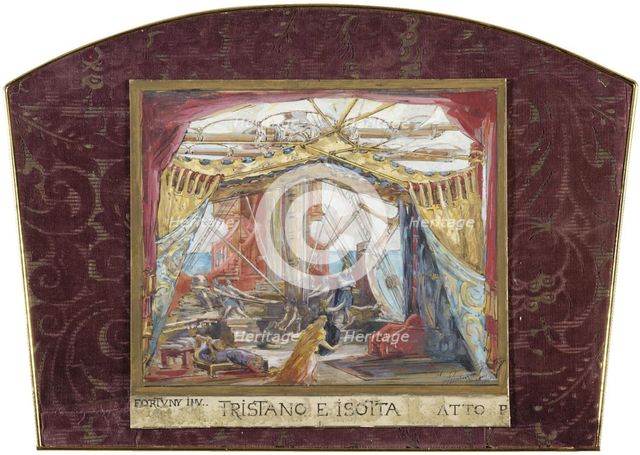 Stage design for the opera Tristan and Isolde by R. Wagner. Artist: Fortuny, Marià (1838-1874)