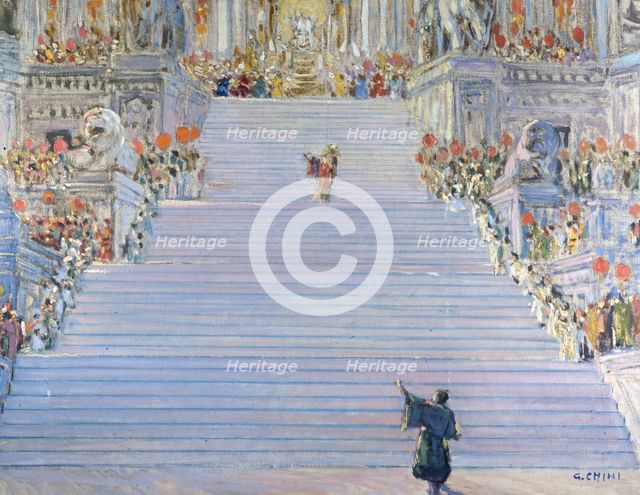 Stage design for the opera Turandot by Giacomo Puccini, 1926. Creator: Chini, Galileo (1873-1956).