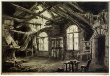 Stage design for the play The Gambler's Life by V Ducange, 1828. Artist: Antonio Canoppi