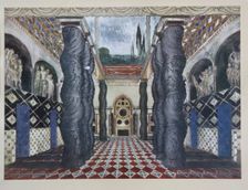 Stage design for the play The Martyrdom of St. Sebastian by Gabriele D'Annuzio, 1922. Artist: Bakst, Léon (1866-1924)