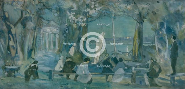 Stage design for the play The Seagull by A. Chekhov, 1898. Artist: Simov, Viktor Andreyevich (1858-1935)