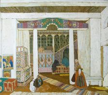 Stage design for the play The Storm by Alexander Ostrovsky, 1916. Artist: Aleksandr Golovin
