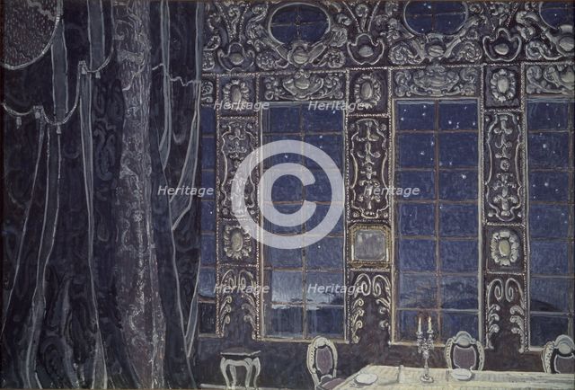Stage design for the play Don Juan by J.-B. Molliére, 1910. Artist: Golovin, Alexander Yakovlevich (1863-1930)