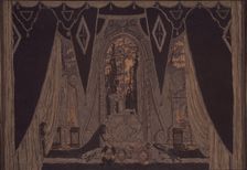 Stage design for the play Don Juan by J.-B. Molliére, 1910. Artist: Golovin, Alexander Yakovlevich (1863-1930)
