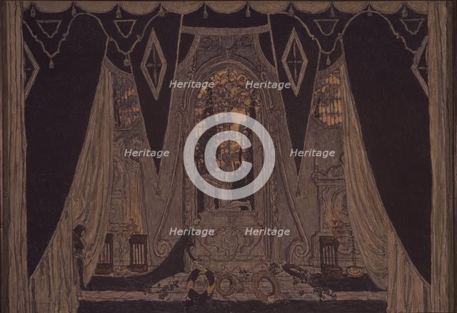 Stage design for the play Don Juan by J.-B. Molliére, 1910. Artist: Golovin, Alexander Yakovlevich (1863-1930)