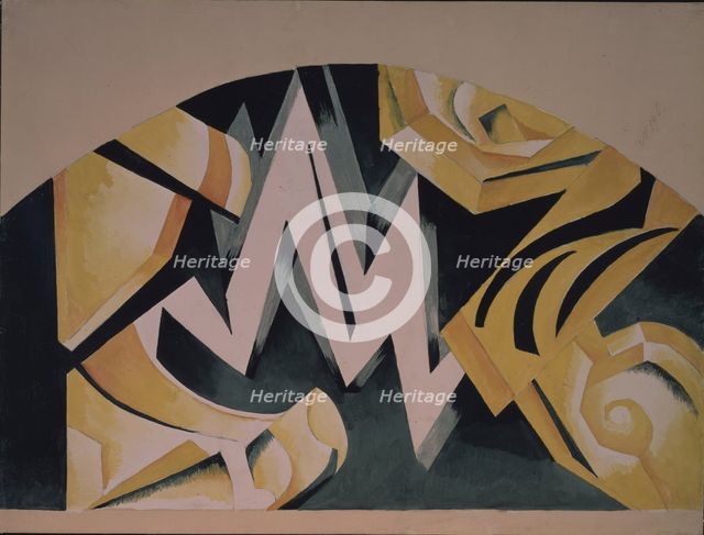 Stage design for the play Romeo and Juliet by W. Shakespeare, 1921. Artist: Exter, Alexandra Alexandrovna (1882-1949)