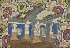 Stage design for the revue "Aladin, or the Wonderful Lamp", 1919. Creator: Bakst, Léon (1866-1924)