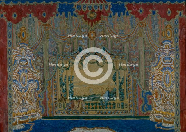 Stage design for the theatre play Don Juan by Moliére, 1910. Artist: Golovin, Alexander Yakovlevich (1863-1930)
