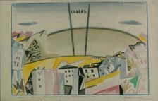 Stage design for the tragedy Vladimir Mayakovsky by V. Mayakovsky, 1913. Artist: Shkolnik, Iosiph Solomonovich (1883-1926)