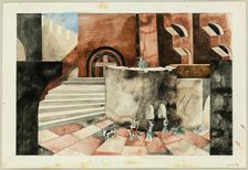 Stage design for the Tragedy Die Nibelungen by Friedrich Hebbel, ca 1934. Creator: Müller, Traugott (1895-1944)