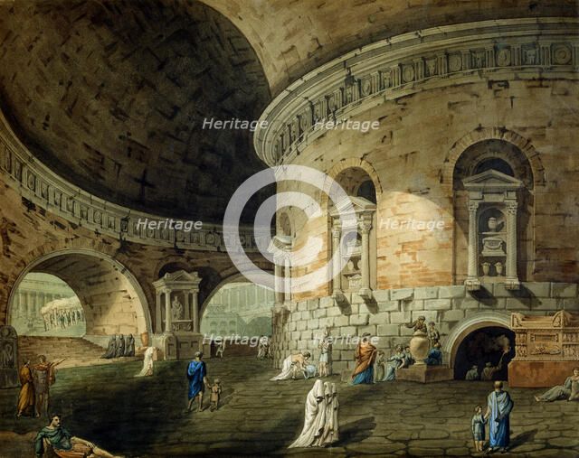 Stage design for a theatre play, early 19th century. Artist: Domenico Corsini