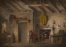 Stage Design for Heart of Midlothian; Deans Cottage, ca. 1819. Creator: Alexander Nasmyth
