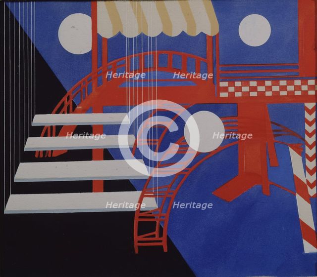 Stage design Revue for the Edition Décors de Théatre, 1927. Artist: Exter, Alexandra Alexandrovna (1882-1949)