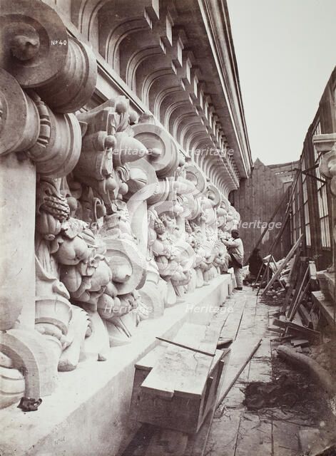 Stage Frieze and Cornice, c. 1870. Creator: Louis-Emile Durandelle.