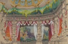 Stage Set Design for a Ballet: Don Parasol, 1869. Creator: Carlo Ferrario
