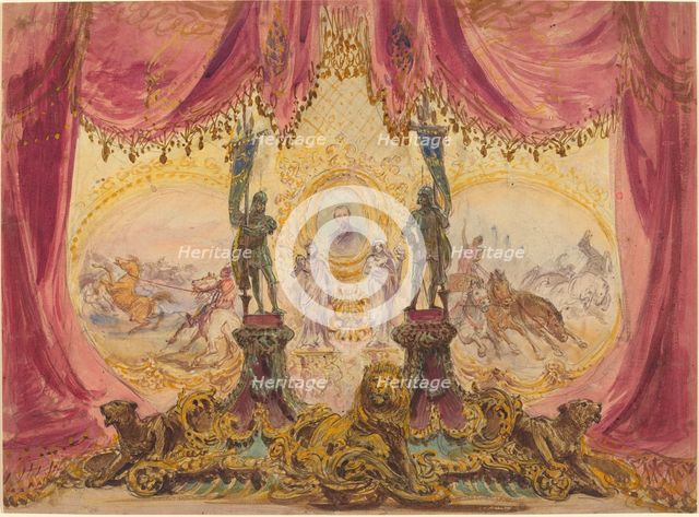 Stage Set With Paintings And Statues. Creator: Robert Caney.