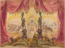 Stage Set With Paintings And Statues. Creator: Robert Caney