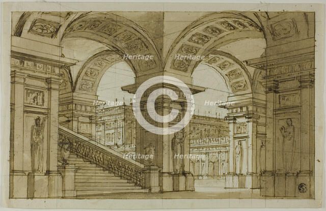 Stage Setting, n.d. Creator: School of Ferdinando Galli Bibiena Italian,.