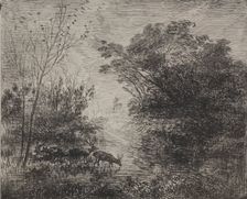 Stags, 1862. Creator: Charles François Daubigny (French, 1817-1878)